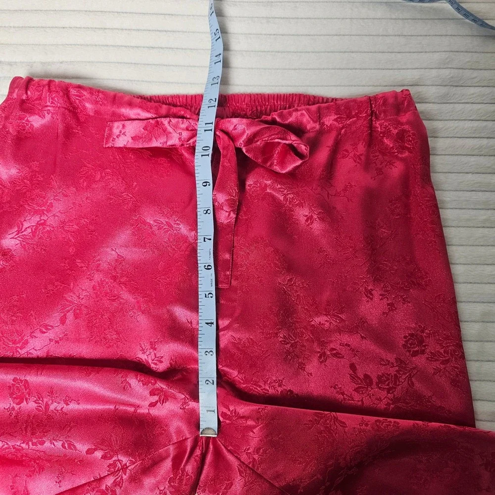 Victoria's Secret‎ Pajama Set Womens S Raspberry Satin Romantic Lounge 2pc Y2K